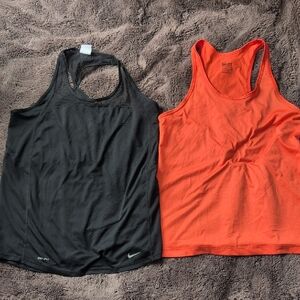 Nike Women's Tank Tops in Black and Orange